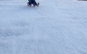 Dad and Kid Crashes Into Safety Barrier - Kids - VIDEOTIME.COM