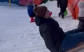 Dad and Kid Crashes Into Safety Barrier - Kids - VIDEOTIME.COM