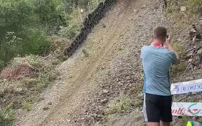 Rider Eats Dirt While Taking a Crack