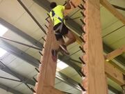 Guy Speedily Goes Up and Down on Salmon Ladder