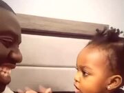 Baby Girl Refuses to Give Kisses to Dad