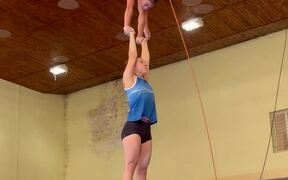 Trio of Women Display Balancing Skills - Sports - VIDEOTIME.COM