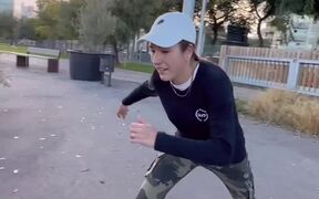 Person Showcases Their Incredible Skating Skills