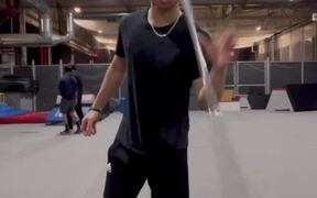 Guy Does One-finger Bo Staff Spin Tutorial