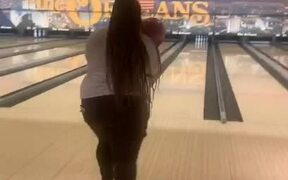 Woman Loses Footing and Falls While Bowling - Sports - VIDEOTIME.COM