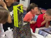 Boy & Friends Get Excited Over Him Getting A Gift