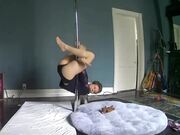 Dog Jumps Playfully When Their Owner Pole Dances