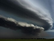 Oil Field Witnesses Massive Supercell Thunderstorm