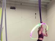 Woman Spins Hulahoop On Her Hand
