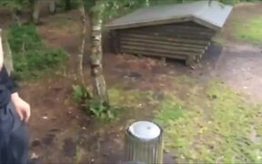 Guy Falls While Jumping on Trash Can - Fun - VIDEOTIME.COM