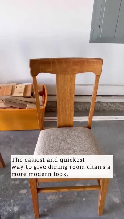 Woman Refurbishes Old Dining Table Chairs