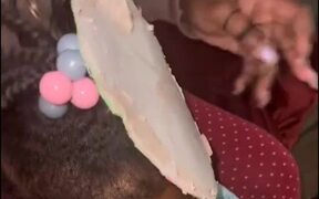 Mom Takes Out Velcro Toy Stuck to Daughter's Hair
