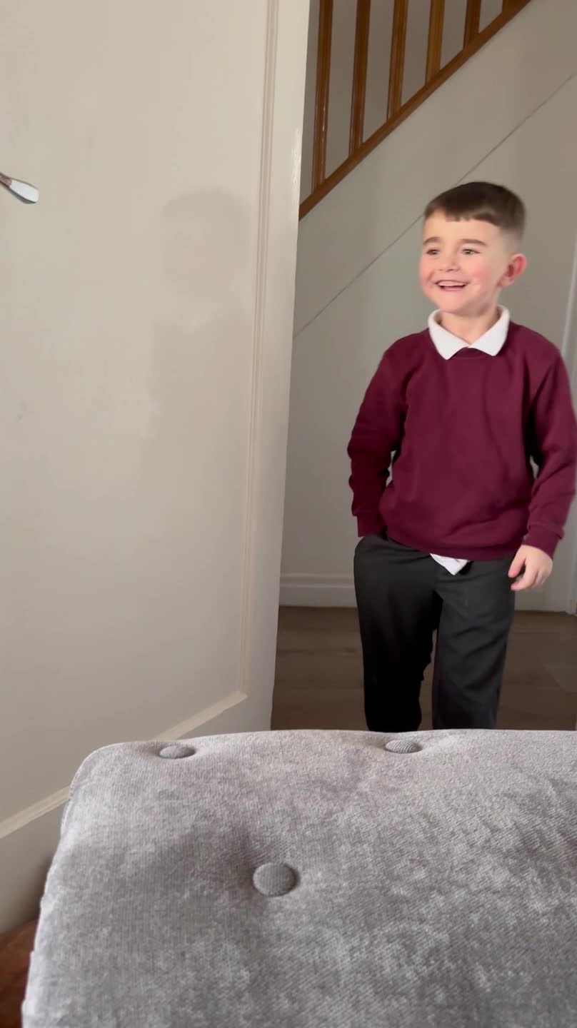 Precious Boy Returns From School With Caterpillars