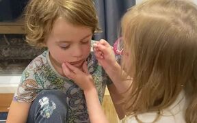 Boy Becomes 1st Customer at Sister's Beauty Salon