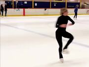Figure Skater Increases Her Speed While Spinning