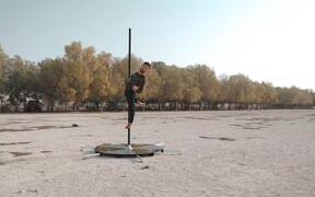 Artist Performs Amazing Pole Dance Routine