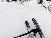 FPV Drone Captures Skier Riding