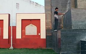 Indian Parkour Artist Executes Numerous Tricks
