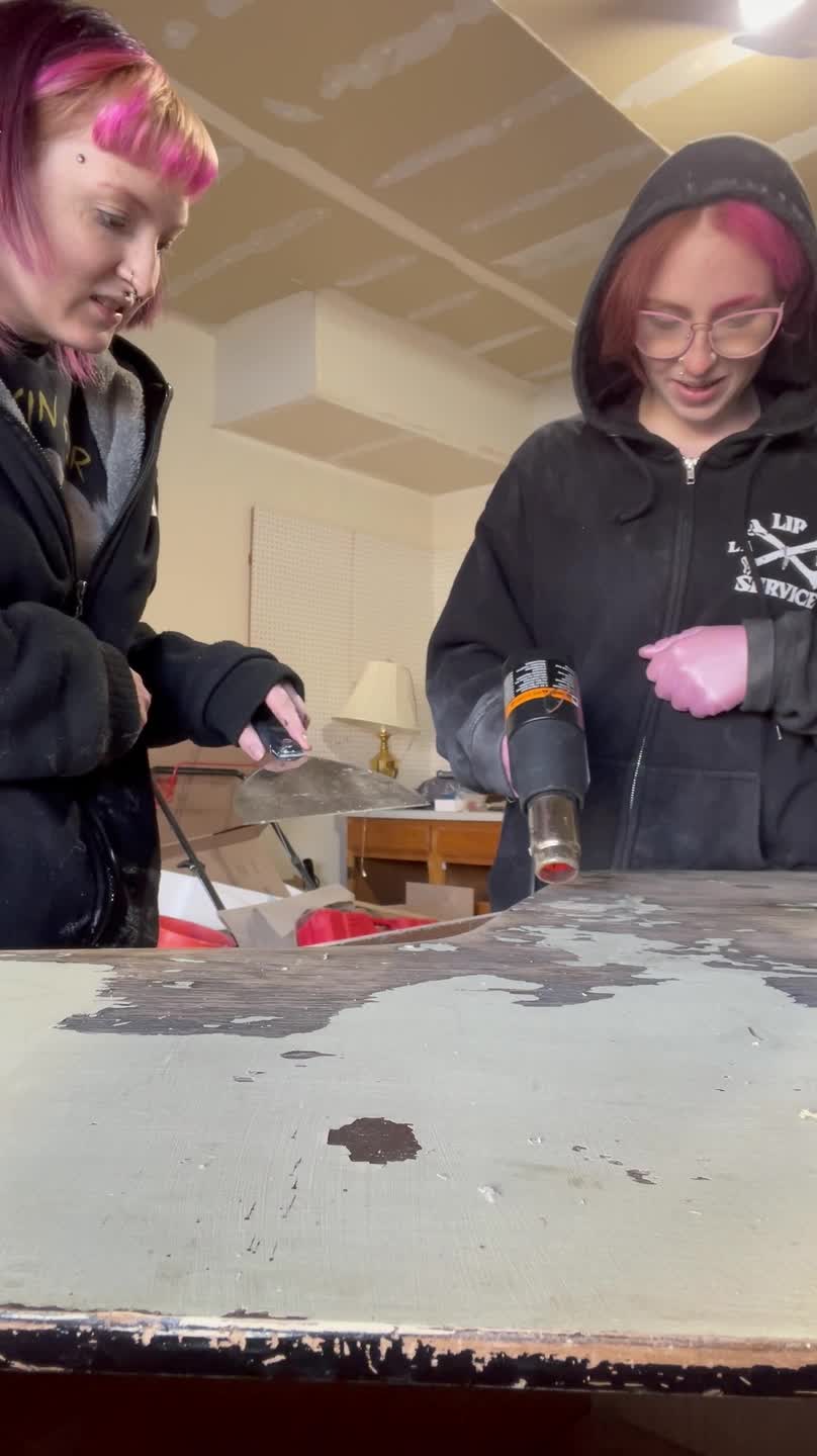 Family Renovates Worn Out Wooden Table