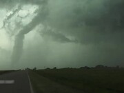 Person Witnesses Tornado Formation During Storm