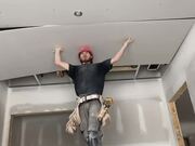 Drywall Breaks Into Half as Guy Tries to Install