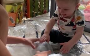 Sweet Toddler Giggles Uncontrollably