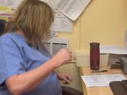 Woman Gets Scared by Co-Worker