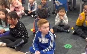 Kid Gets Excited on Getting His First Award