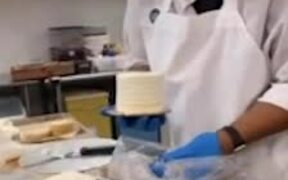 Baker Drops Cake as Coworker Scares Her