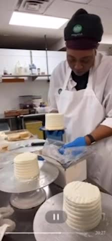 Baker Drops Cake as Coworker Scares Her
