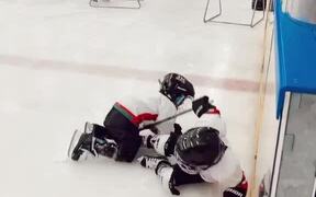 Kid Pushes Twin Brother to Ground