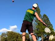 Guy Makes Impressive Basketball Trickshots