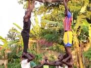  Acrobats Perform Mind-blowing Aerial Trick