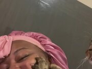 Cat Massages Owner's Cheeks With His Paws