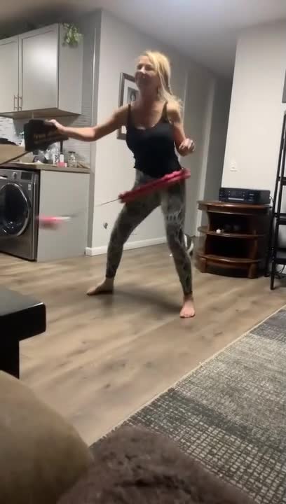 Girl Spinning Ball Ends Up Breaking TV