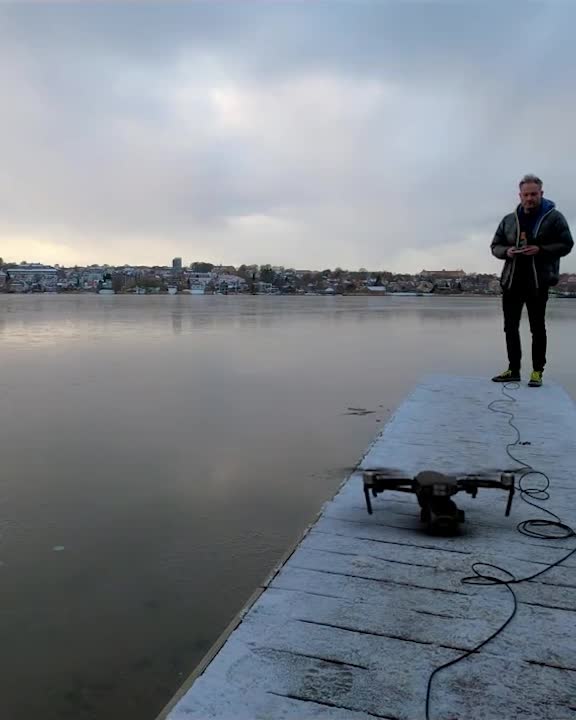 Man Crashes Drone In Water