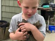 Kid Shows His Parent Army of Frogs