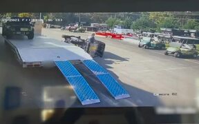 Cart Flips Over