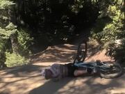 Boy Crashes Face First on Ramp While Riding Bike