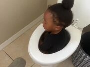 Kid Slips and Falls Back Into Toilet Seat