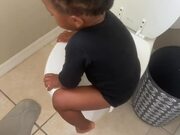 Kid Slips and Falls Back Into Toilet Seat
