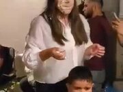 Kid Cries As Father Smashes Cake To Mother's Face