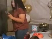 Kid Cries As Father Smashes Cake To Mother's Face