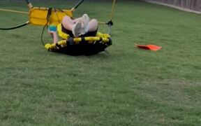 Dad Tumbles Over Entire Structure