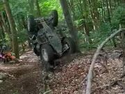 Quad Bike Topples Over Rider Before Rolling Down