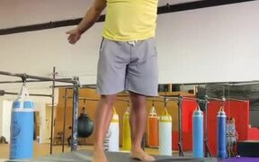 Man Performs Backflips Across Levels