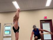 Couple Attempts Unique Balancing Tricks Inside Gym