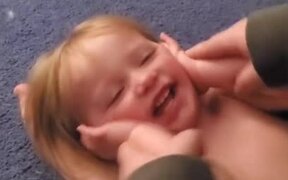Mom and Kid Play Together and Laugh Uncontrollably