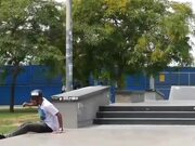 Skateboarder Falls Hard