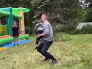 Father-Daughter Duo Does Gymnastics Tricks